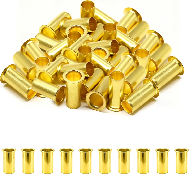Siptenk 80 قطعة من إدخالات أنابيب الضغط النحاسية لقطر 5/16 بوصة، دعامة أنبوب إدخال ملحق ضغط، حلقات نحاسية لأنابيب الزيت والماء والهواء - Image 1